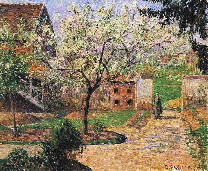 Camille Pissarro Flowering Plum Tree Eragny France oil painting art